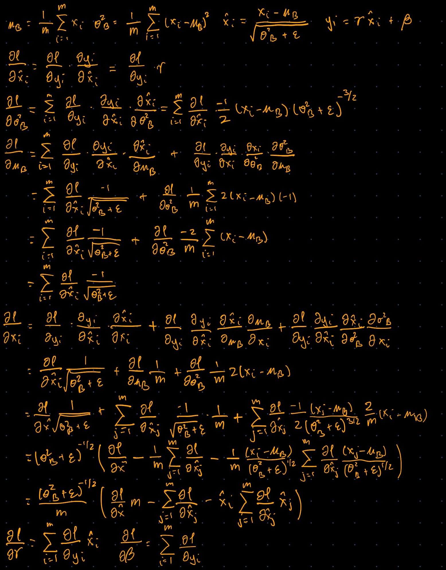 my derivation